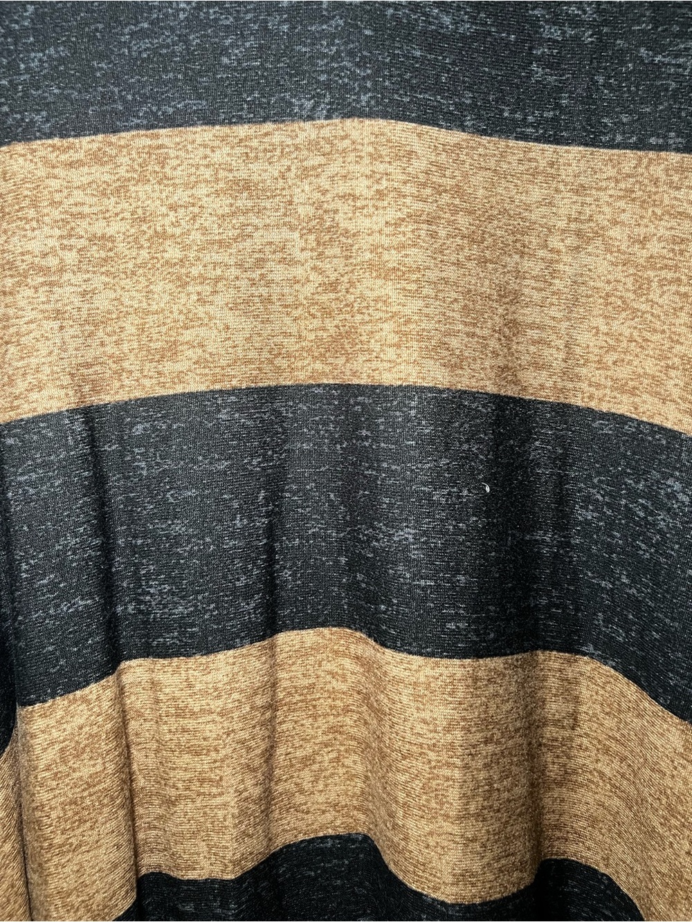LuLaRoe Emily Brown and Black Striped V-Neck Long Sleeve Dress - Picture 2 of 4